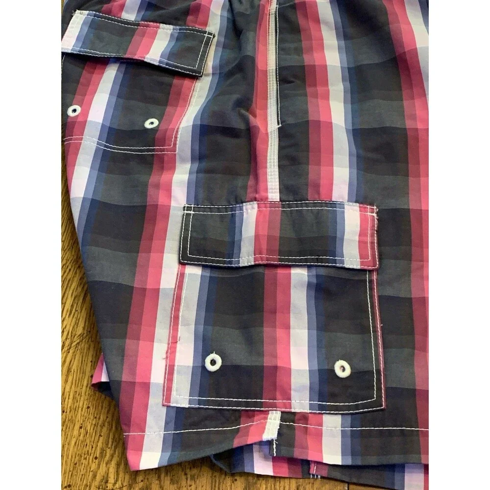 Tommy Bahama Men’s Sz XL Swim Trunks Swimsuit Check Lined Preppy Beach Vacation